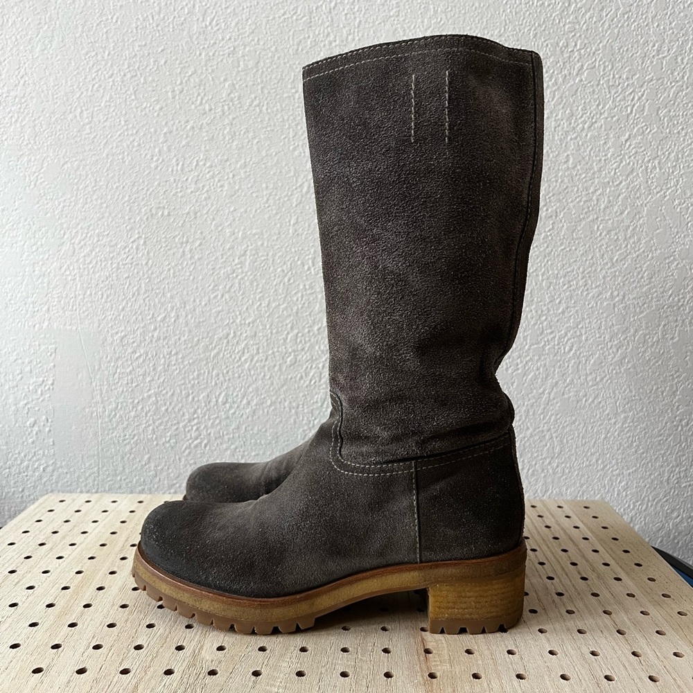 Prada Suede Lug Boots